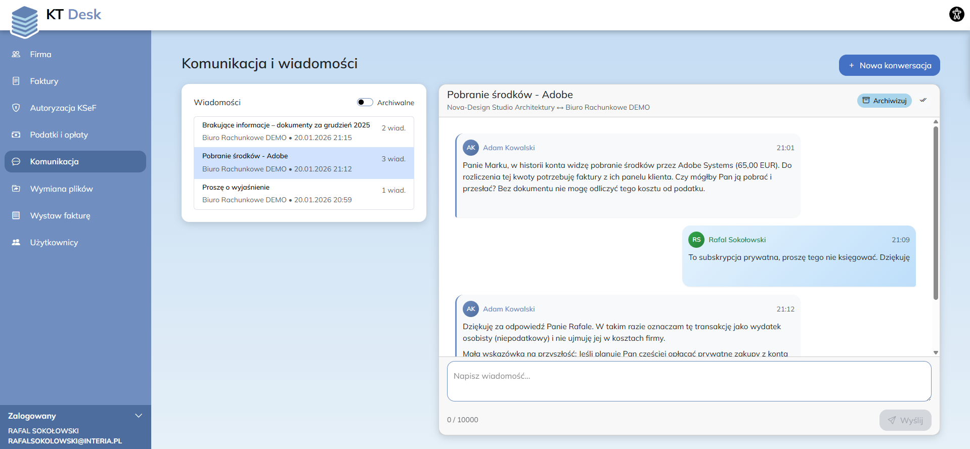 Komunikacja i wiadomości